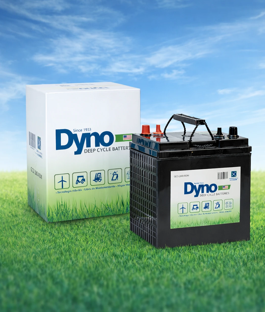 Batería Dyno en campo verde